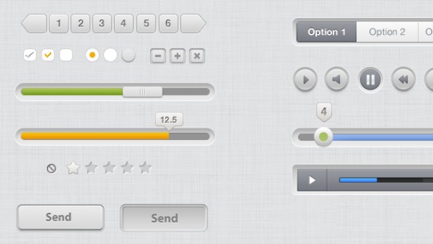 626x352 Gray Ui Kit With Scroll Bars Free Download