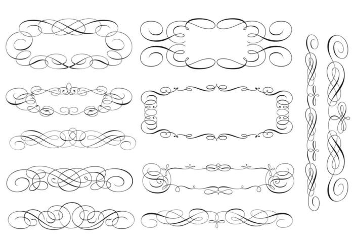 700x490 Swirly Scroll Frame And Border Vector Pack
