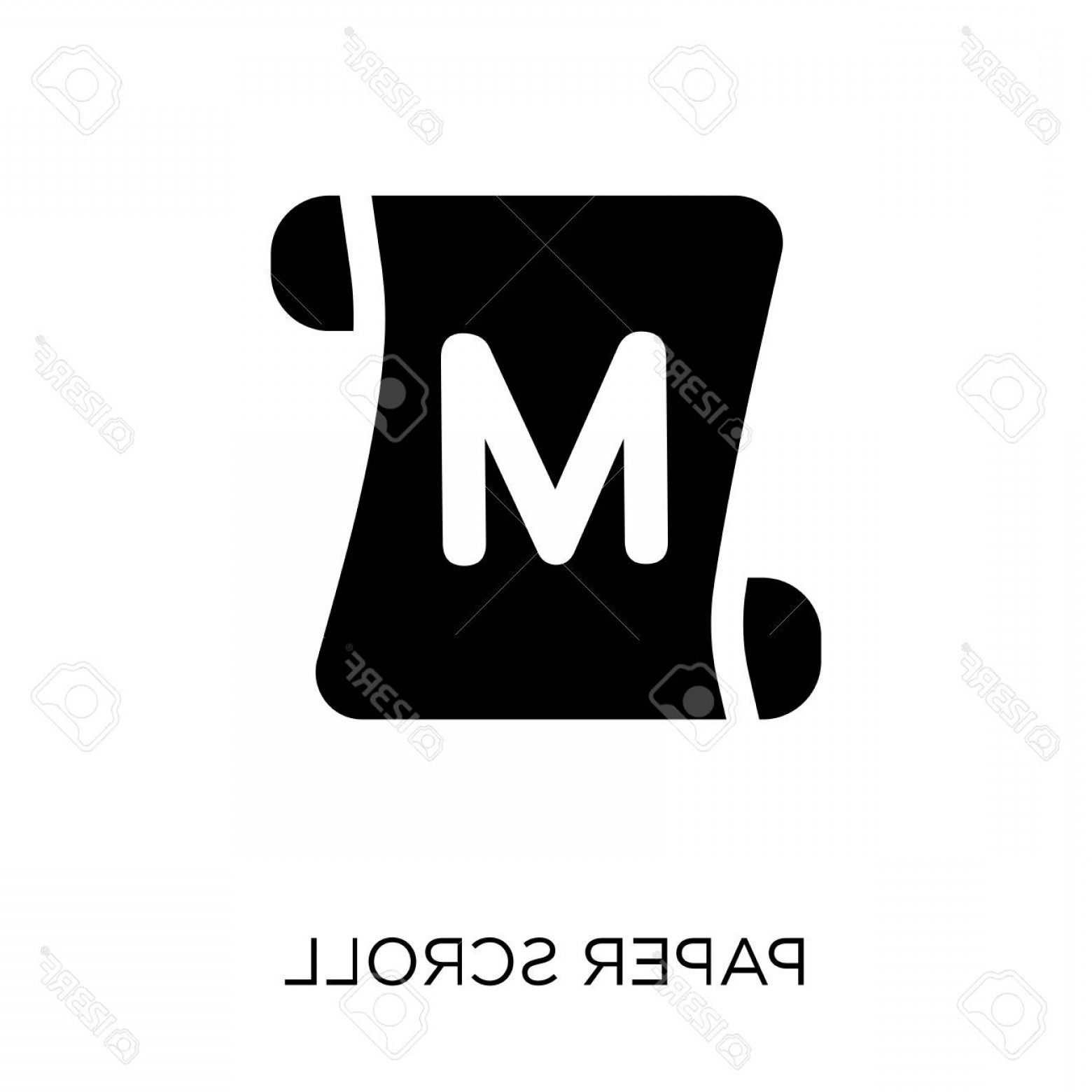 1560x1560 Photostock Vector Paper Scroll Icon Paper Scroll Symbol Design