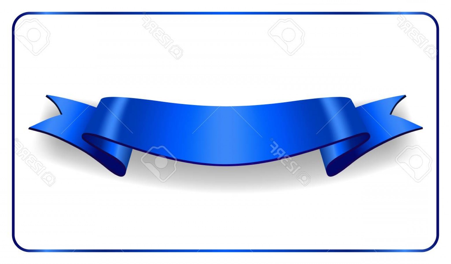 1560x916 Photostock Vector Ribbon Blue Banner Sign Satin Blank Promotion