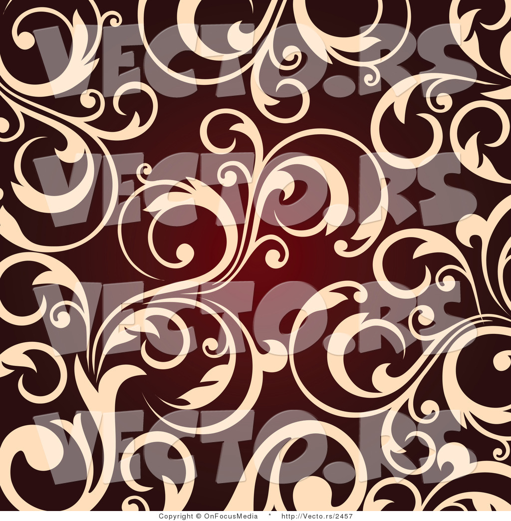 1024x1044 Vector Of Beige Vine Scroll Design Over Red Backgroundbeige Vine