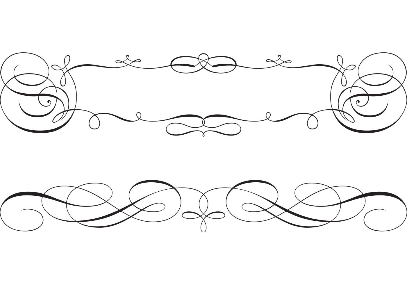 1400x980 Free Swirly Scroll Frame And Border Vectors Borders Free