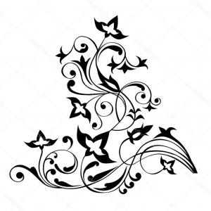 300x300 Stock Illustration Floral Scroll Pattern Vector Hoodamathrun