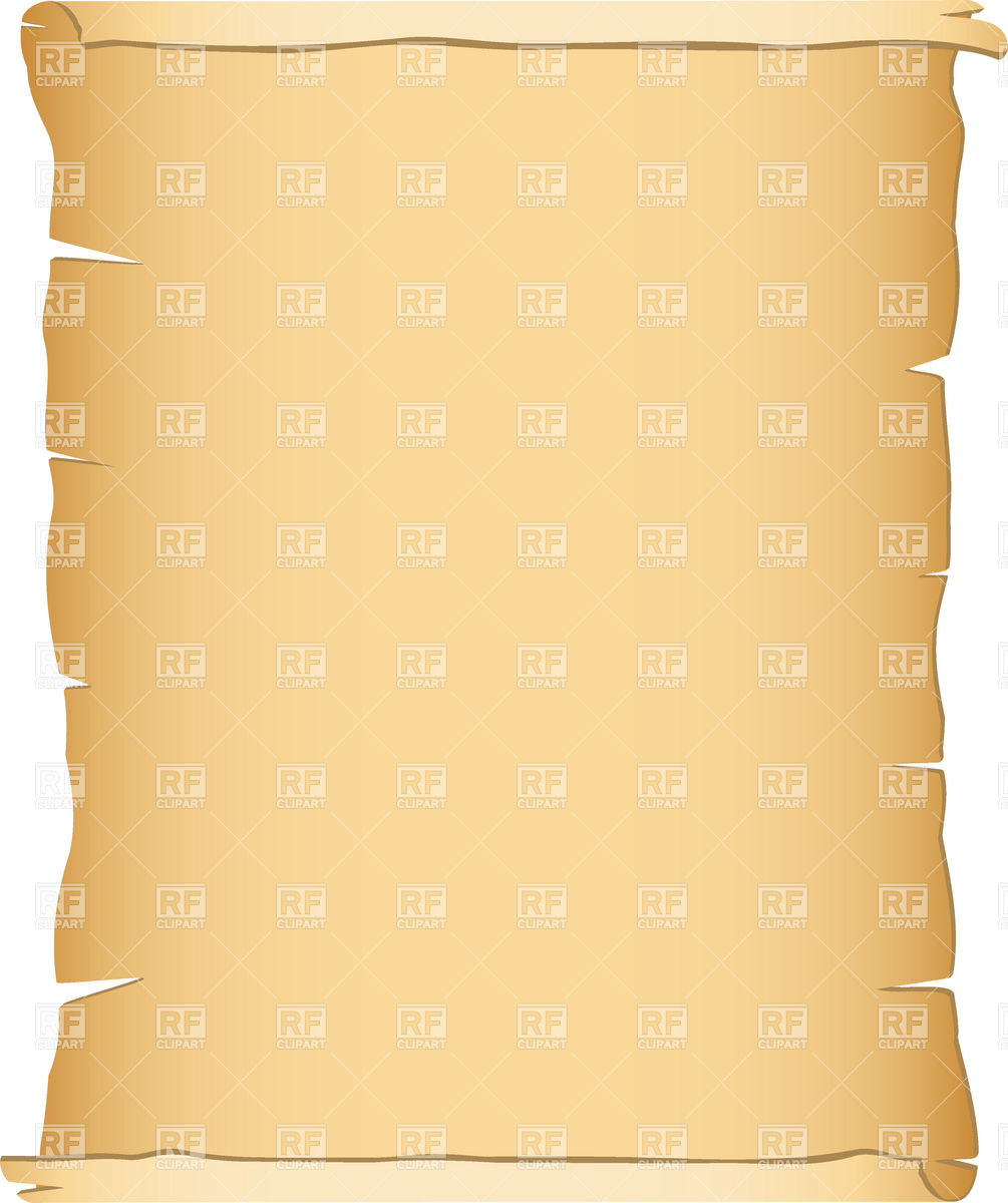 1005x1200 Old, Torn Blank Paper Scroll Vector Image Of Borders And Frames