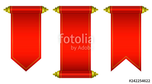 500x278 Vintage Blank Paper Scroll Vector Illustration Stock Image