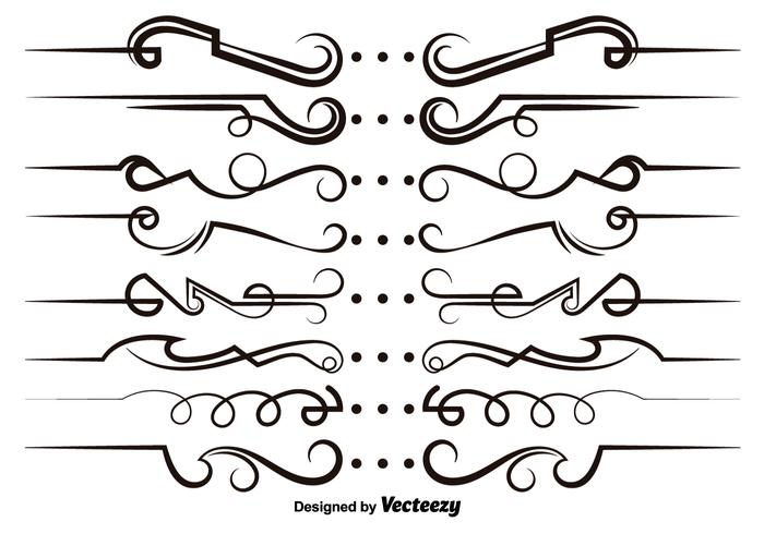 700x490 Vector Modern Scrollwork Elements