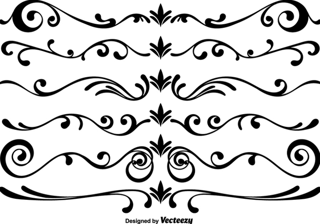 632x443 Vector Scrollwork Elements Free Vector Download Cannypic