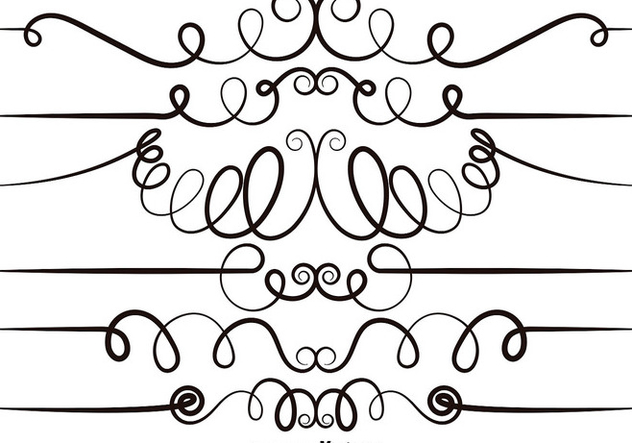 632x443 Vector Set Of Scrollwork Elements Free Vector Download