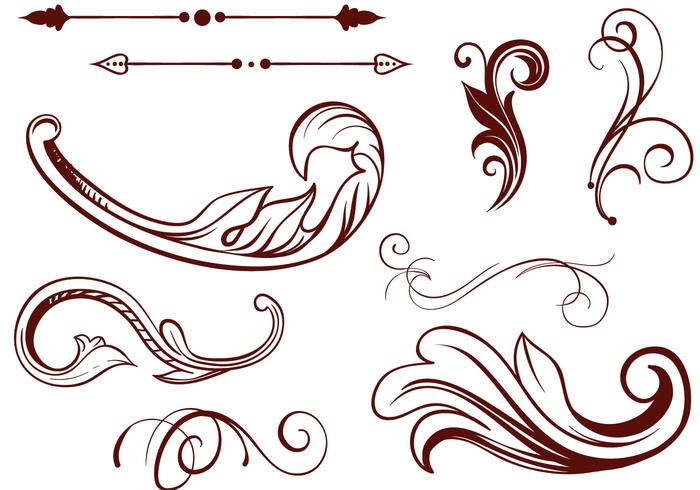 700x490 Free Scrollwork Vectors