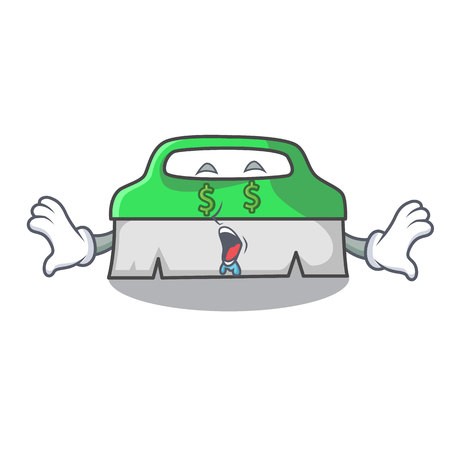 450x450 Money Eye Scrub Brush Mascot Cartoon Vector Illustration Royalty