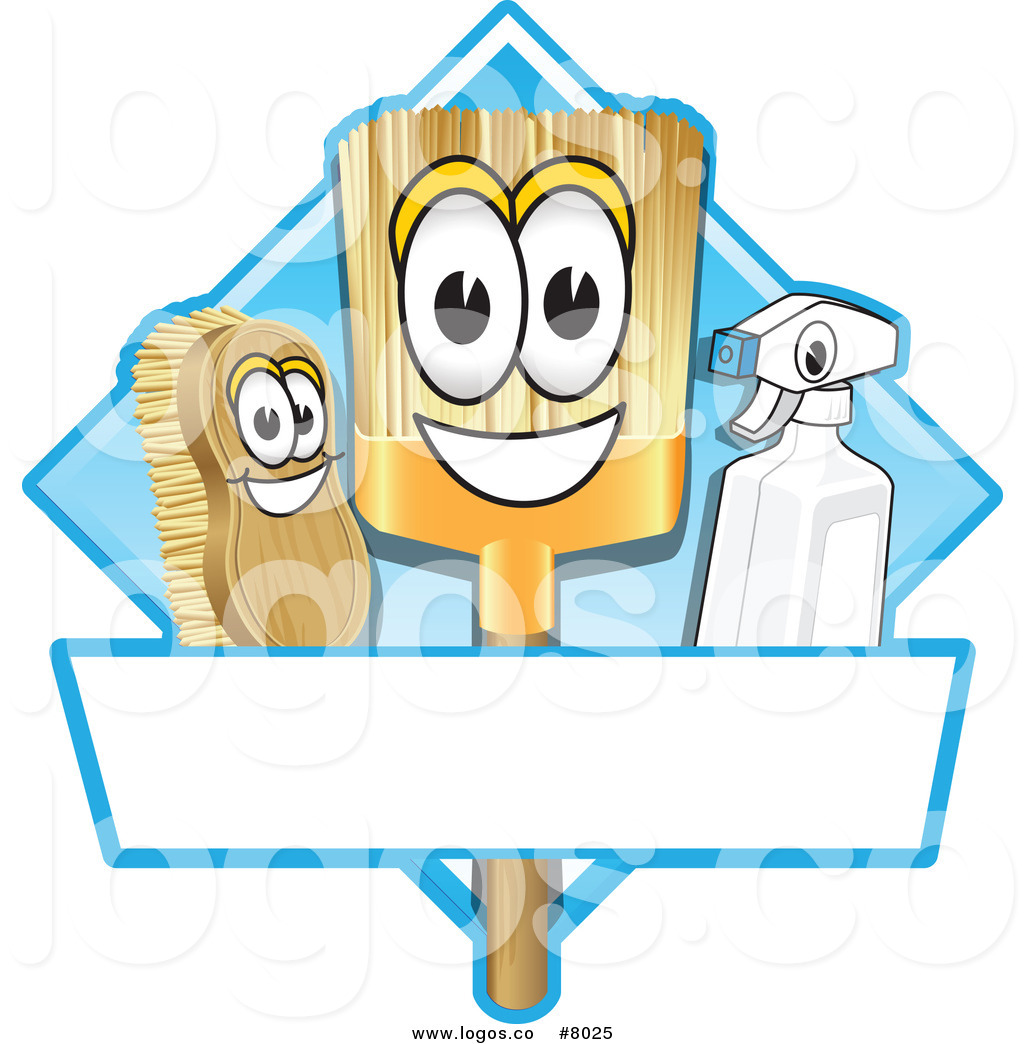1024x1044 Royalty Free Clip Art Vector Logo Of A Broom Scrub Brush And Spray