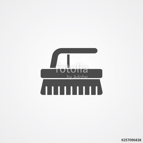 500x500 Scrub Brush Vector Icon Sign Symbol Stock Image And Royalty Free