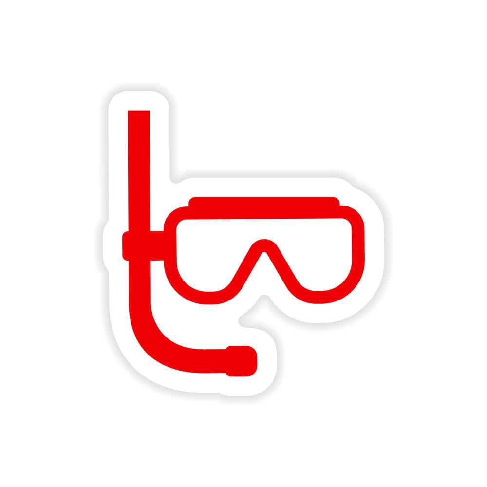 Icon Sticker Realistic Design On Paper Scuba Vector 1000x1000 Icon Sticker Realistic Design On Paper Scuba Vector