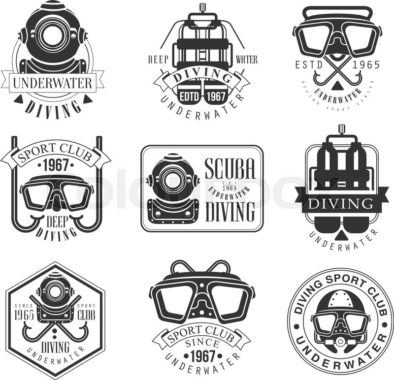 Scuba Diving Underwater Adventure Club Stock Vector Colourbox 800x772 Scuba Diving Underwater Adventure Club Stock Vector Colourbox