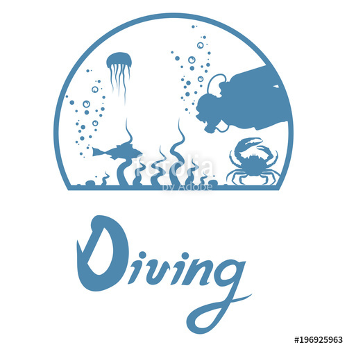 Scuba Diving Vector Diver Logo Stock Image And Royalty Free 500x500 Scuba Diving Vector Diver Logo Stock Image And Royalty Free