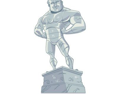 407x321 Greek Sculpture Vector Illustration