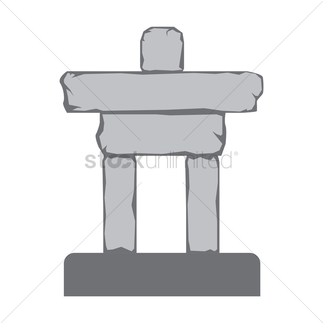 1300x1300 Inuksuk Sculpture Vector Image