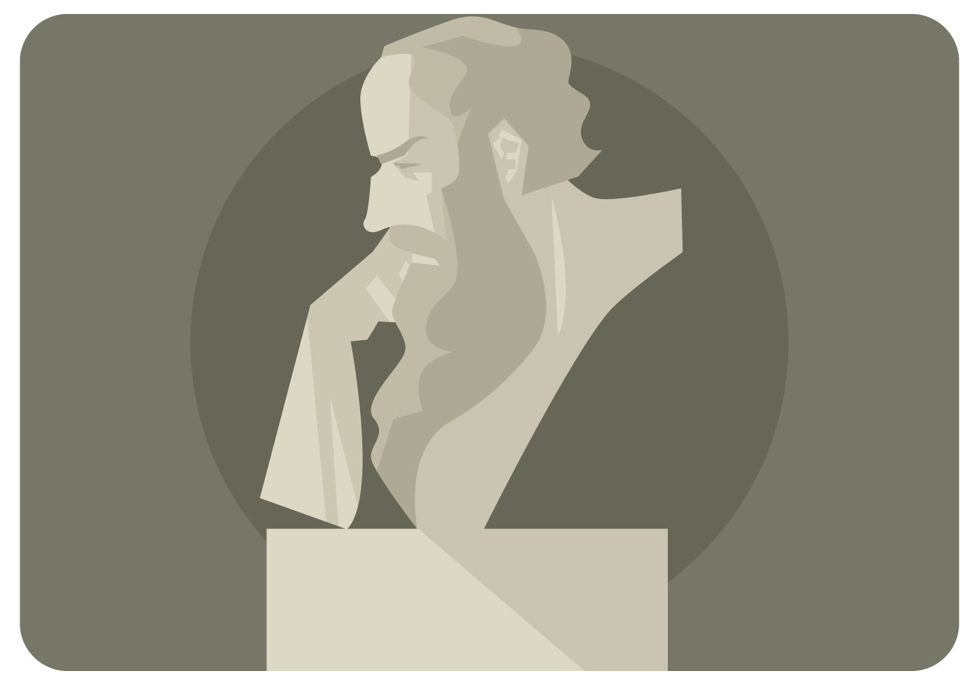 1400x980 Socrates Head Sculpture Vector
