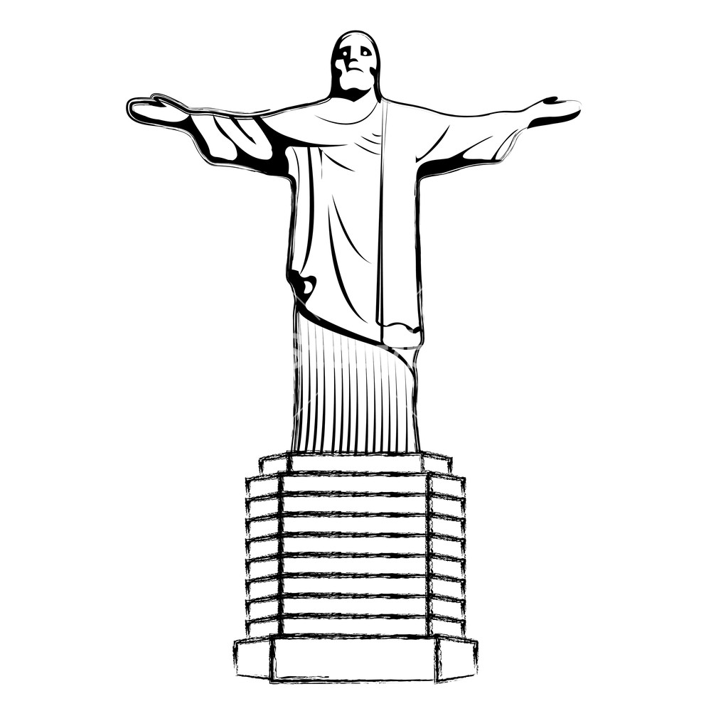 1000x1000 Grunge Cristo Religion Statue History Sculpture Vector