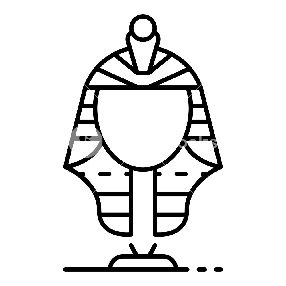 1000x1000 Egypt Princess Sculpture Icon Outline Egypt Princess Sculpture
