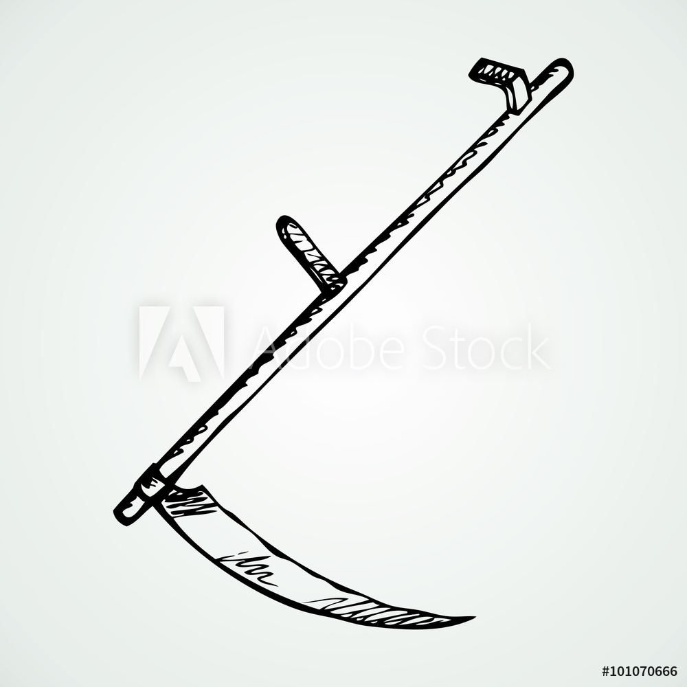 Photo Art Print Iron Scythe Vector Drawing Europosters 1000x1000 Photo Art Print Iron Scythe Vector Drawing Europosters