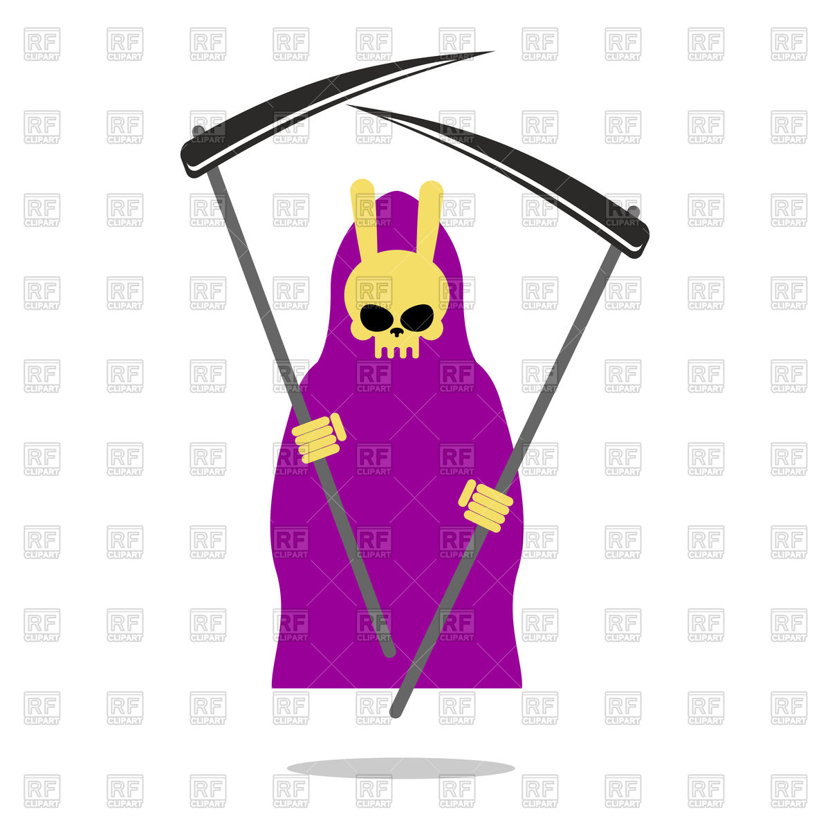 Bunny Death Purple Cloak And Scythe Vector Image Of Icons 1200x1200 Bunny Death Purple Cloak And Scythe Vector Image Of Icons