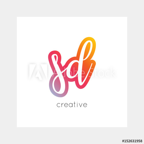500x500 Sd Logo, Vector Useful As Branding, App Icon, Alphabet