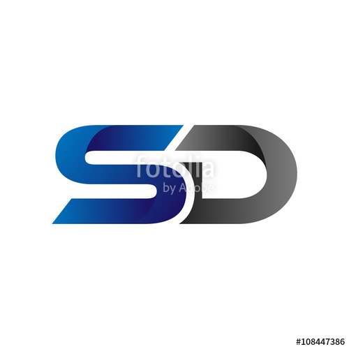 500x500 Modern Simple Initial Logo Vector Blue Grey Letters Sd Stock