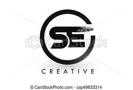 450x305 Se Brush Letter Logo Design Creative Brushed Letters Icon Logo