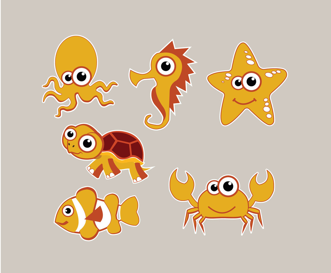 1136x936 Sea Animals Vector Vector Art Graphics