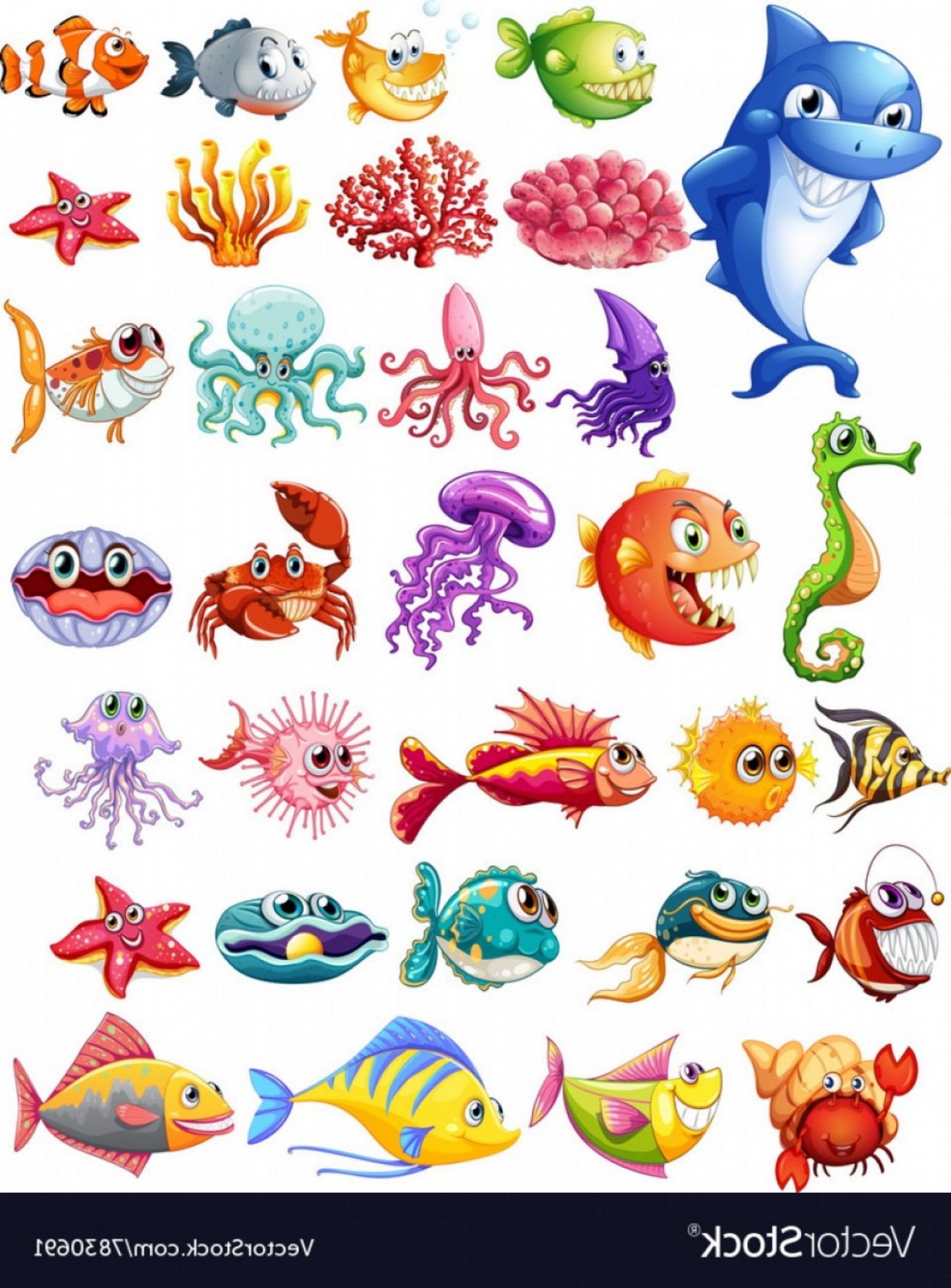 Sea Animals Vector at Vectorified.com | Collection of Sea Animals ...