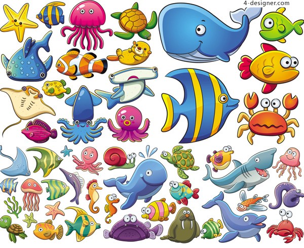 Sea Creatures Vector