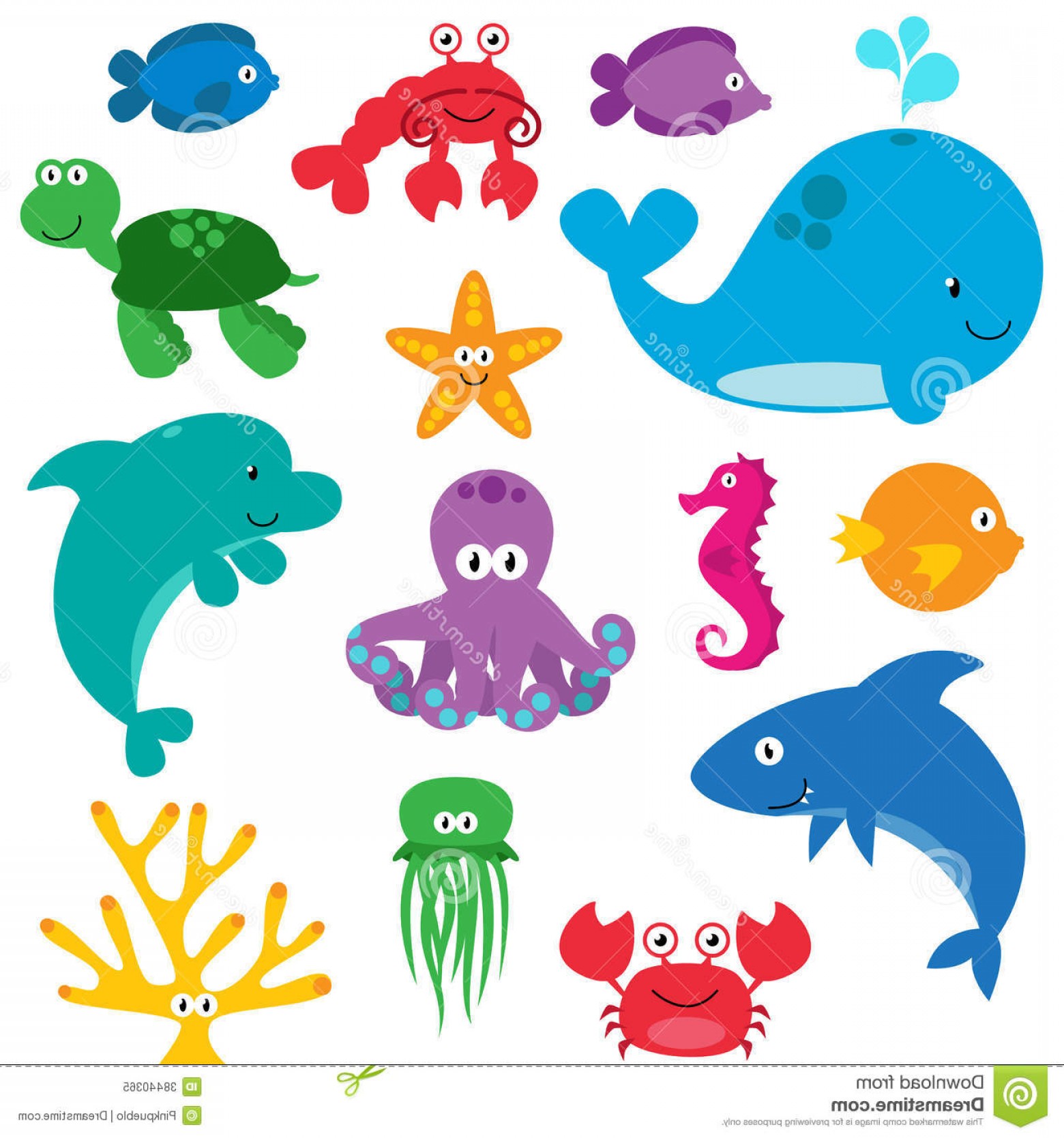 Sea Creatures Vector at Vectorified.com | Collection of Sea Creatures ...