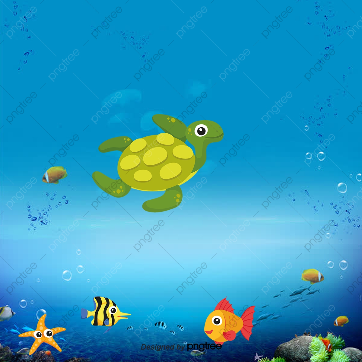 1200x1200 Sea Turtle Marine Life Scenery Vector Material, Sea Turtle, Sea