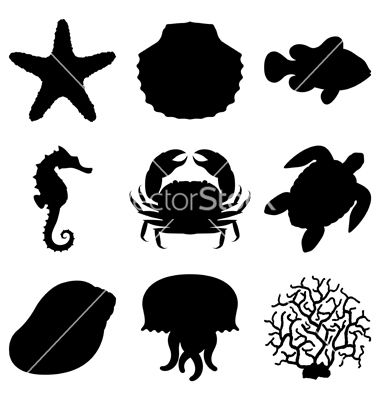 380x400 Sea Animals Vector Royalty Free Silhoutte Images Animal