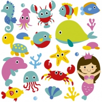 200x200 Sea Animals Vector Image Free Vector Graphic Art Free Download
