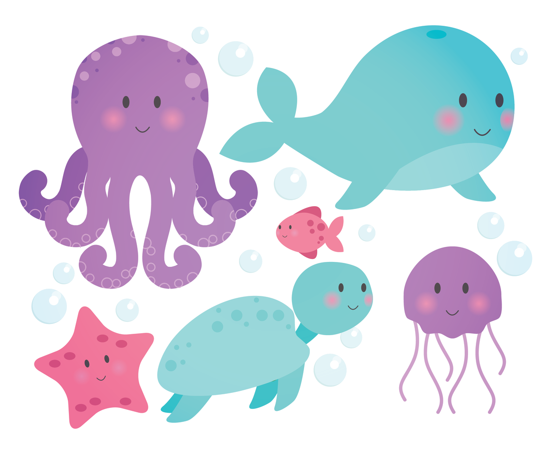 Vector Cartoon Sea Life Vector Art Graphics 1136x936 Vector Cartoon Sea Life Vector Art Graphics
