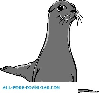 343x320 Seal Sea Lion Vector Free Vector Download