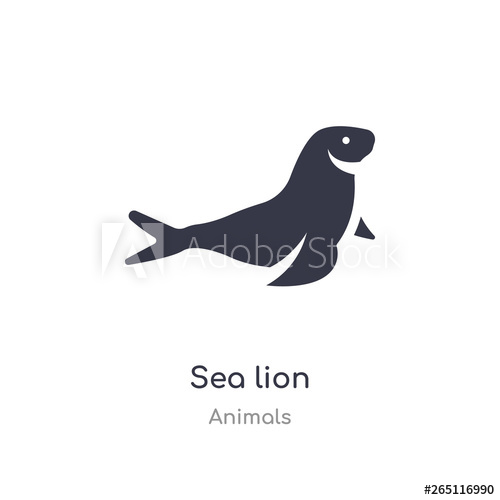 500x500 Sea Lion Icon Isolated Sea Lion Icon Vector Illustration