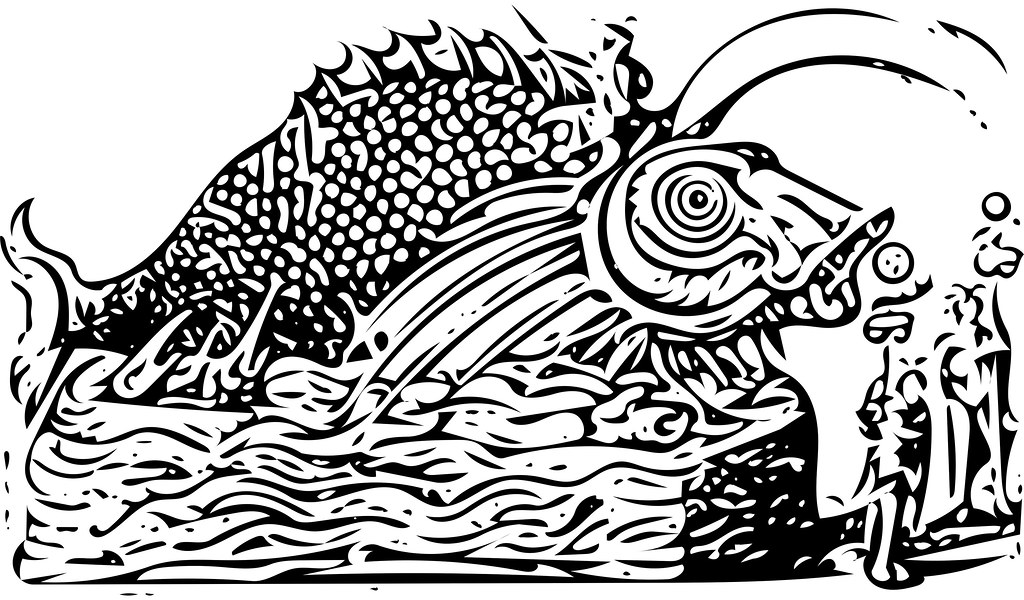 1024x600 Sea Monster Vector Old Illustration Of A Sea Monster