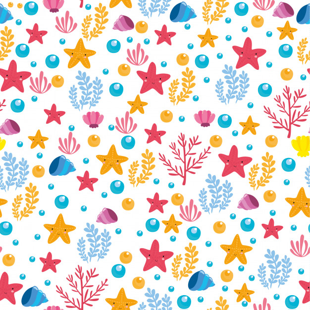 Cute And Colorful Sea Pattern Vector Free Download 626x626 Cute And Colorful Sea Pattern Vector Free Download