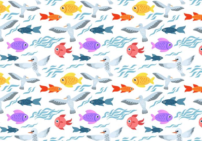 Free Sea Life Pattern Vector 700x490 Free Sea Life Pattern Vector