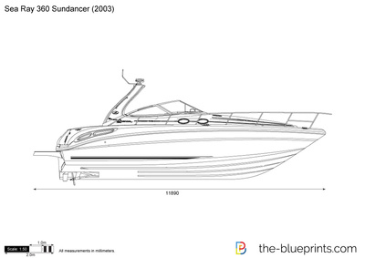 400x283 Sea Ray Sundancer Vector Drawing