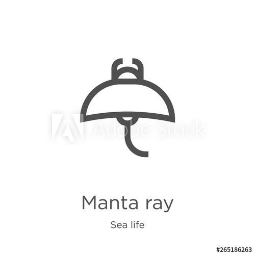 500x500 Manta Ray Icon Vector From Sea Life Collection Thin Line Manta