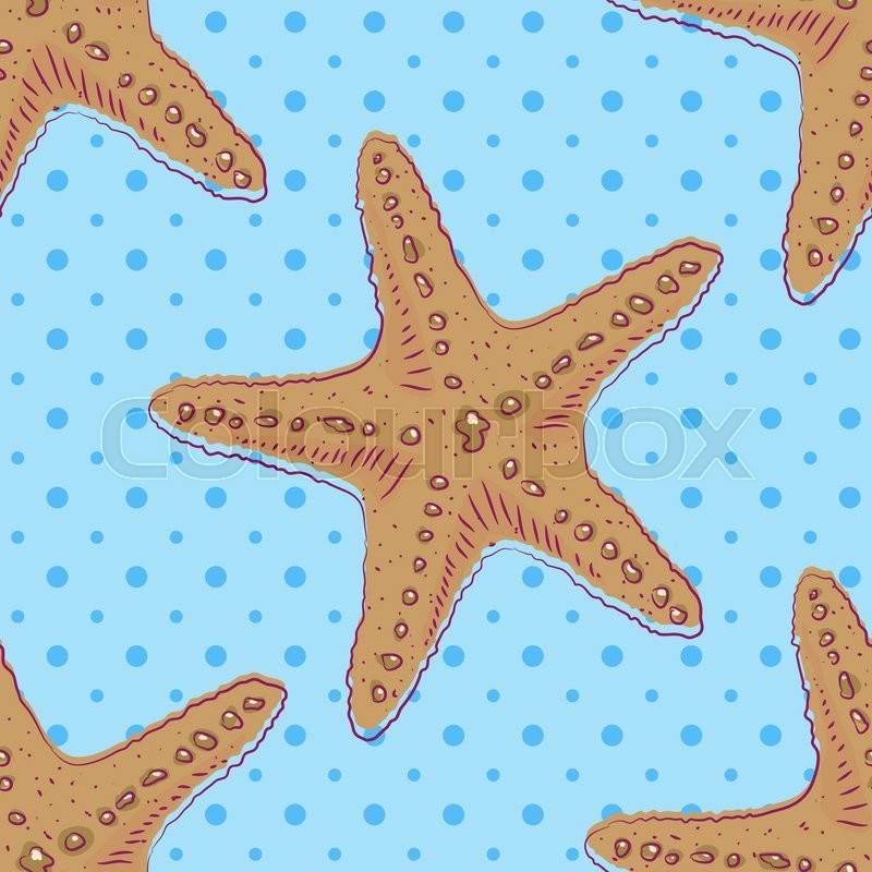 800x800 Sea Star Vector Seamless Pattern Stock Vector Colourbox