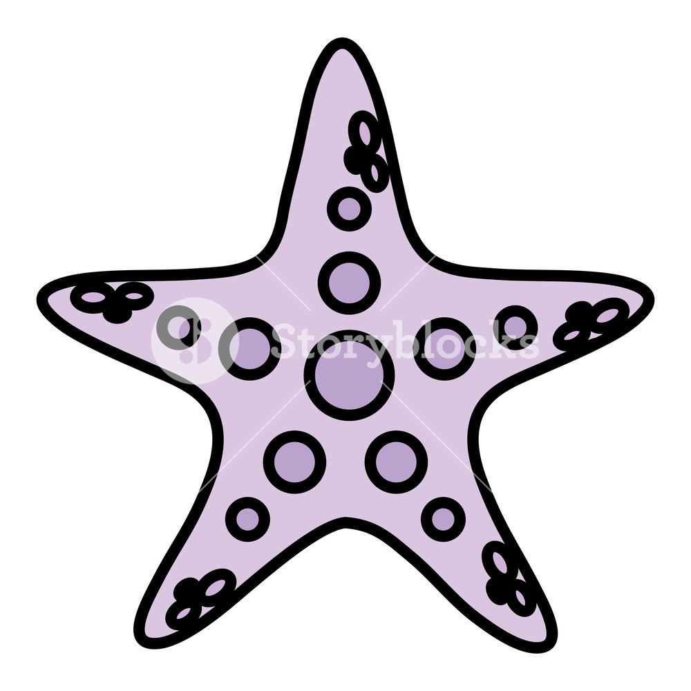 1000x1000 Sea Star Icon Over White Background, Vector Illustration Royalty