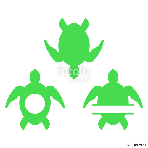 500x500 Sea Turtle Turtle Silhouette Vector Icons Isolated On White