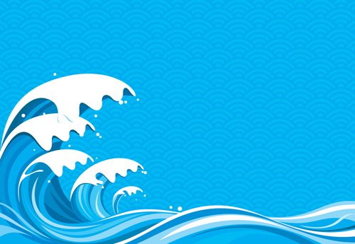 500x345 Surging Sea Wave Vector Backgrounds Free Vector In Encapsulated