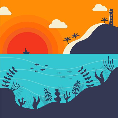 490x490 The Ocean And Underwater Vector