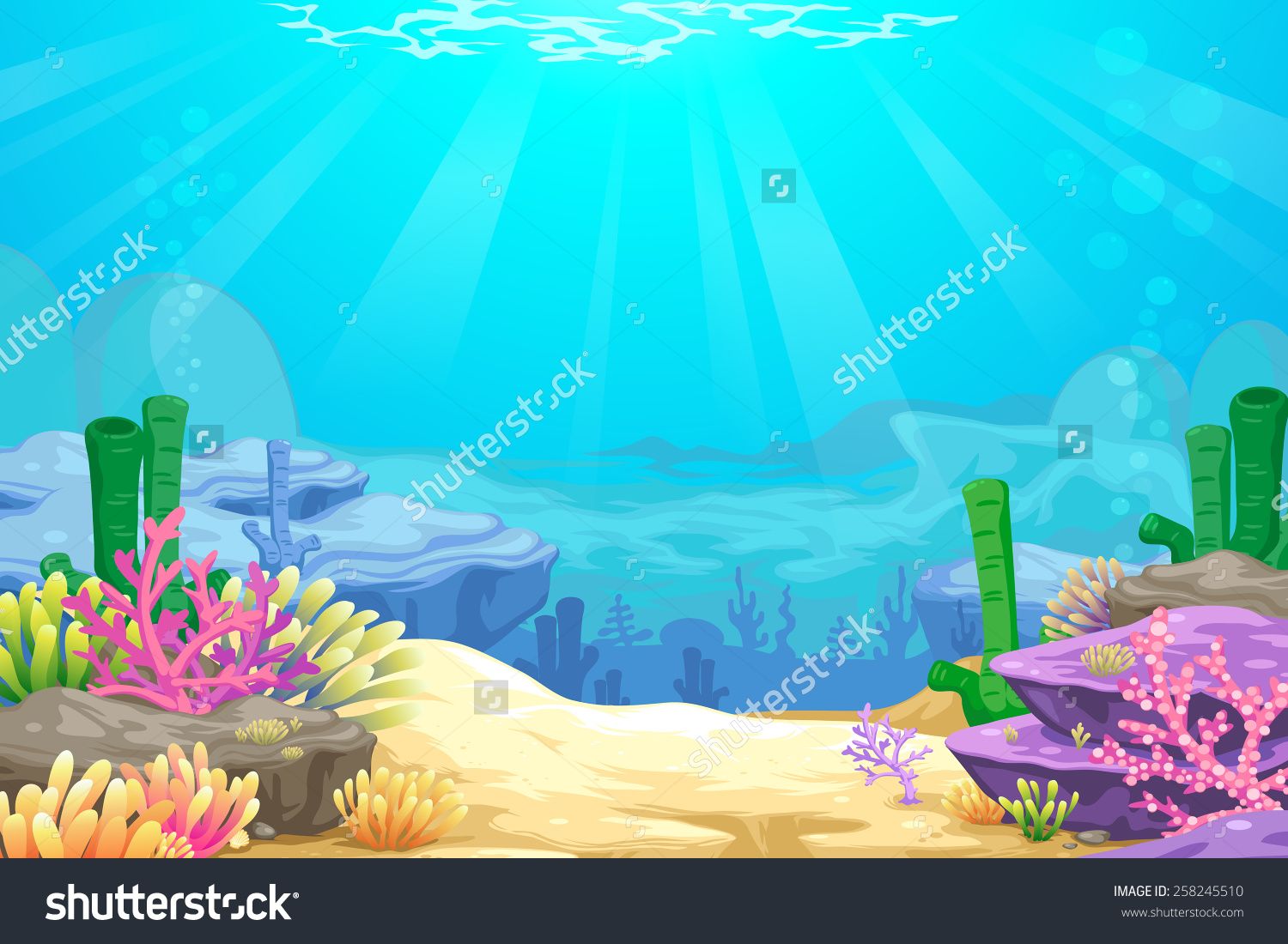 1500x1100 Under The Sea Vector Background